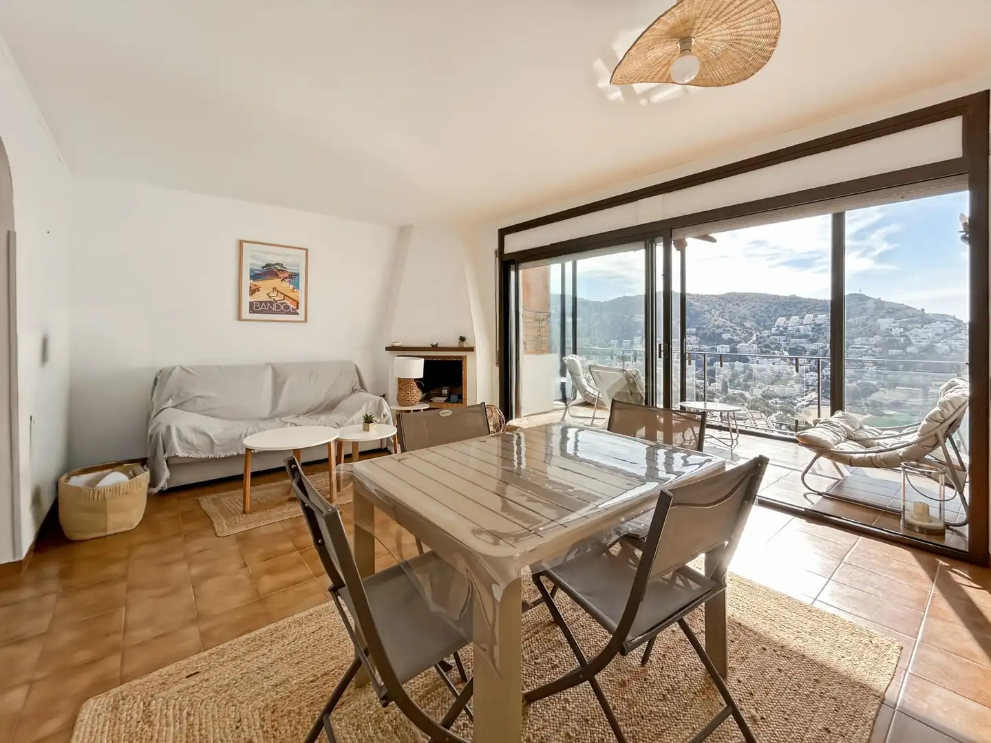 Living room of Duplexes for sale in Roses  with Air Conditioner and Heating