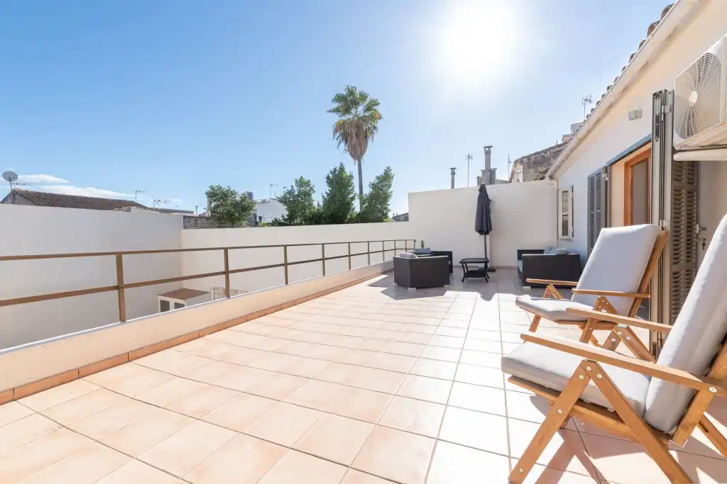 Terrassa de Finca rústica en venda en Sa Pobla amb Aire condicionat, Jardí privat i Terrassa