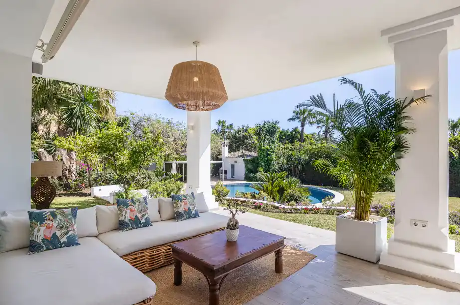 Terrassa de Casa o xalet de lloguer en Marbella amb Aire condicionat, Jardí privat i Terrassa