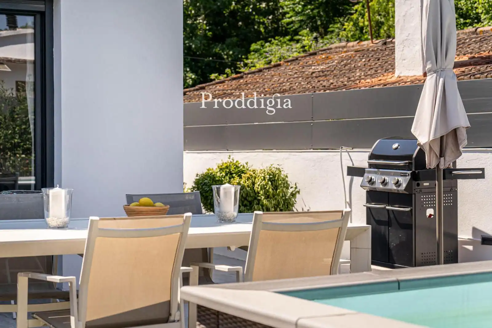 Terrace of Houses for rent in Sant Cugat del Vallès  with Air Conditioner, Storage room and Swimming Pool