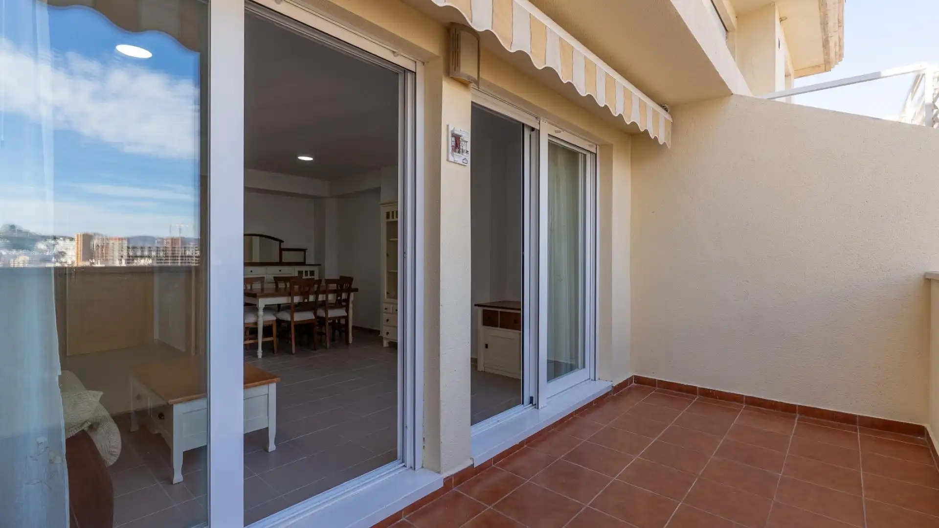 Balcony of Attic for rent in Villajoyosa / La Vila Joiosa  with Air Conditioner, Heating and Private garden