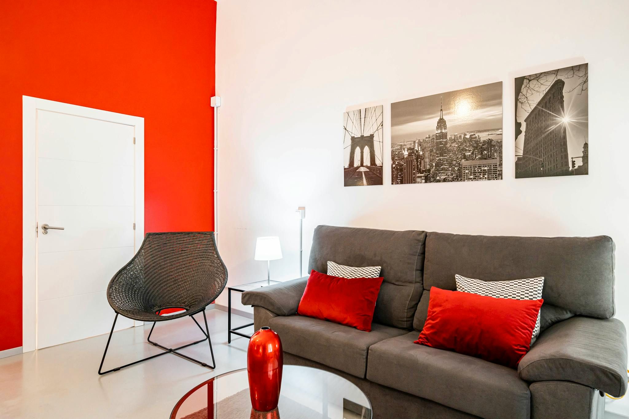 Living room of Flat for rent in  Madrid Capital  with Air Conditioner, Heating and Furnished
