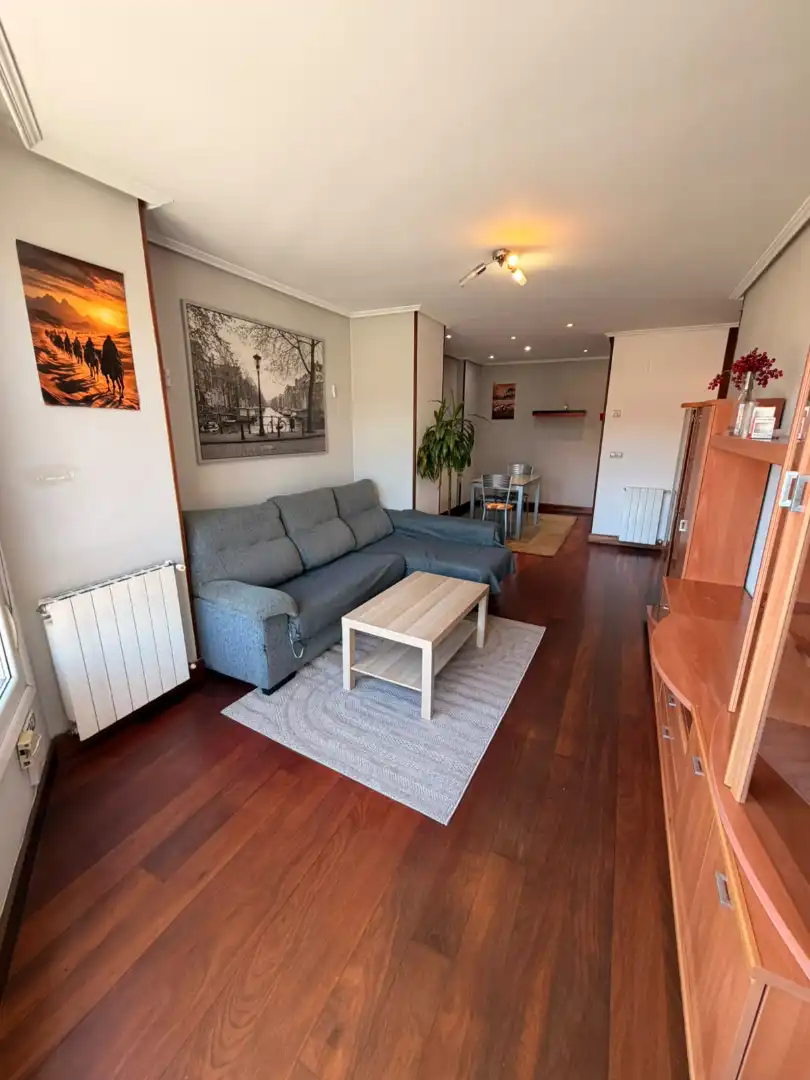 Sala de estar de Piso en venta en Barakaldo  con Calefacción, Parquet y Amueblado
