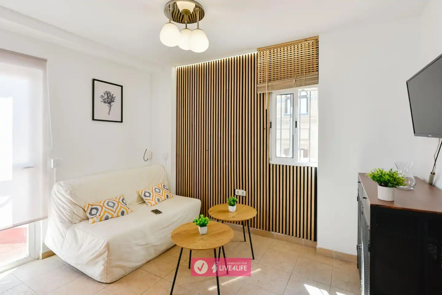 Sala de estar de Ático de alquiler en Sevilla con Aire acondicionado, Terraza y Amueblado