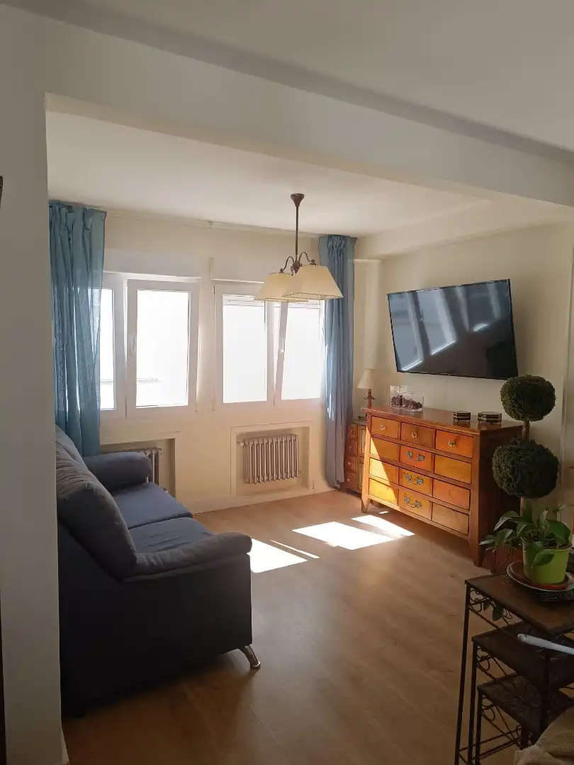 Living room of Flat for sale in Oviedo   with Heating, Parquet flooring and Storage room