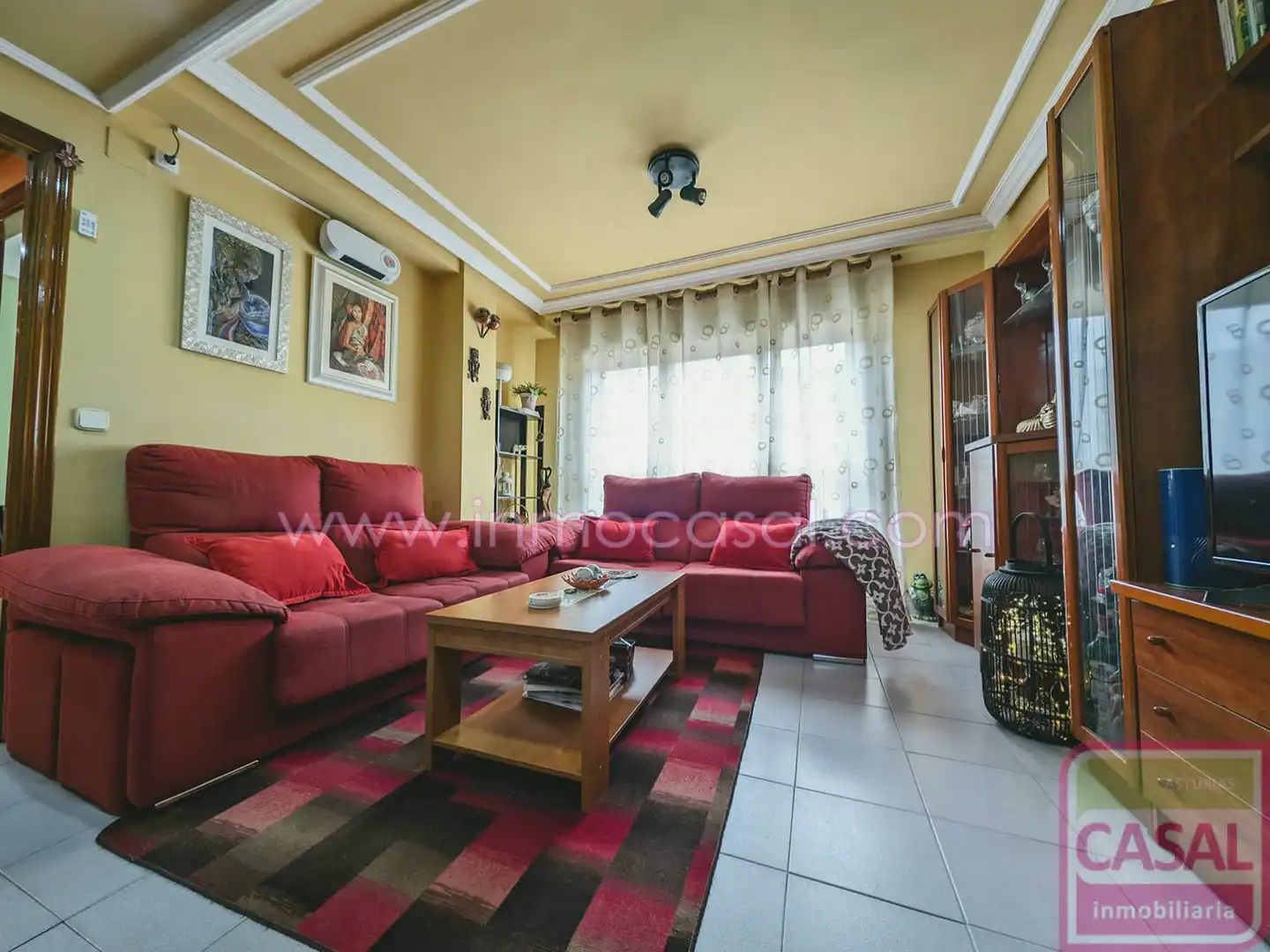 Living room of Flat for sale in Langreo  with Heating, Storage room and Furnished