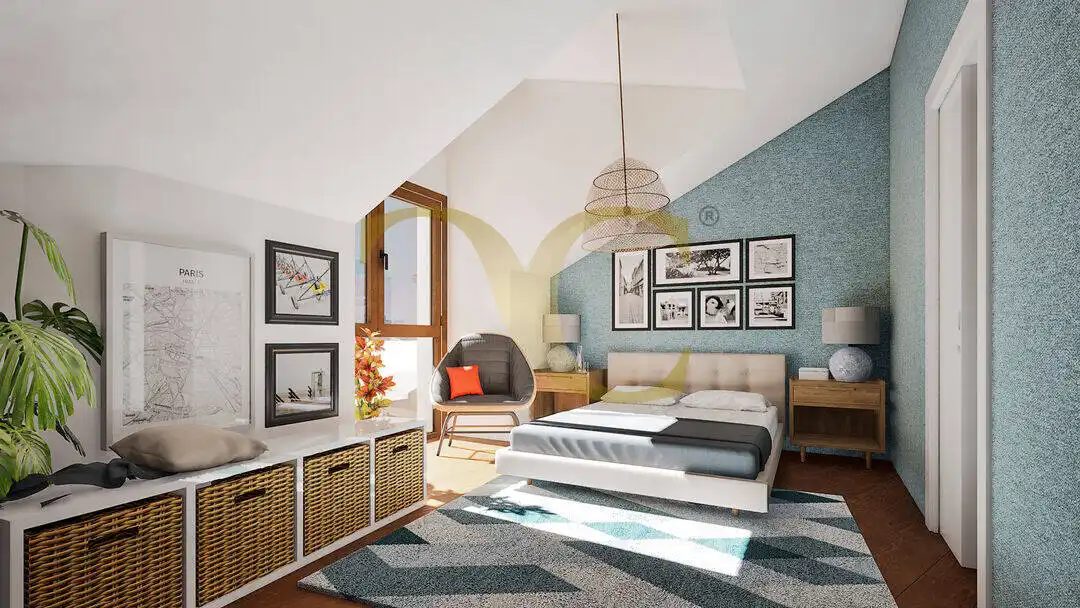 Schlafzimmer von Maisonette zum Verkauf in Noreña mit Heizung, Terrasse und Abstellraum