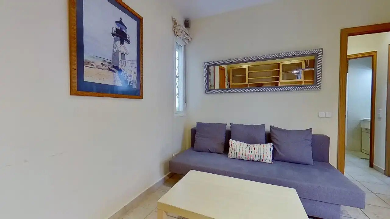 Living room of Flat for sale in Madrid  with Air Conditioner, Heating and Furnished