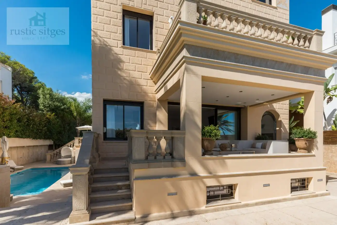 Terrassa de Casa o xalet en venda en Sitges amb Aire condicionat, Calefacció i Jardí privat