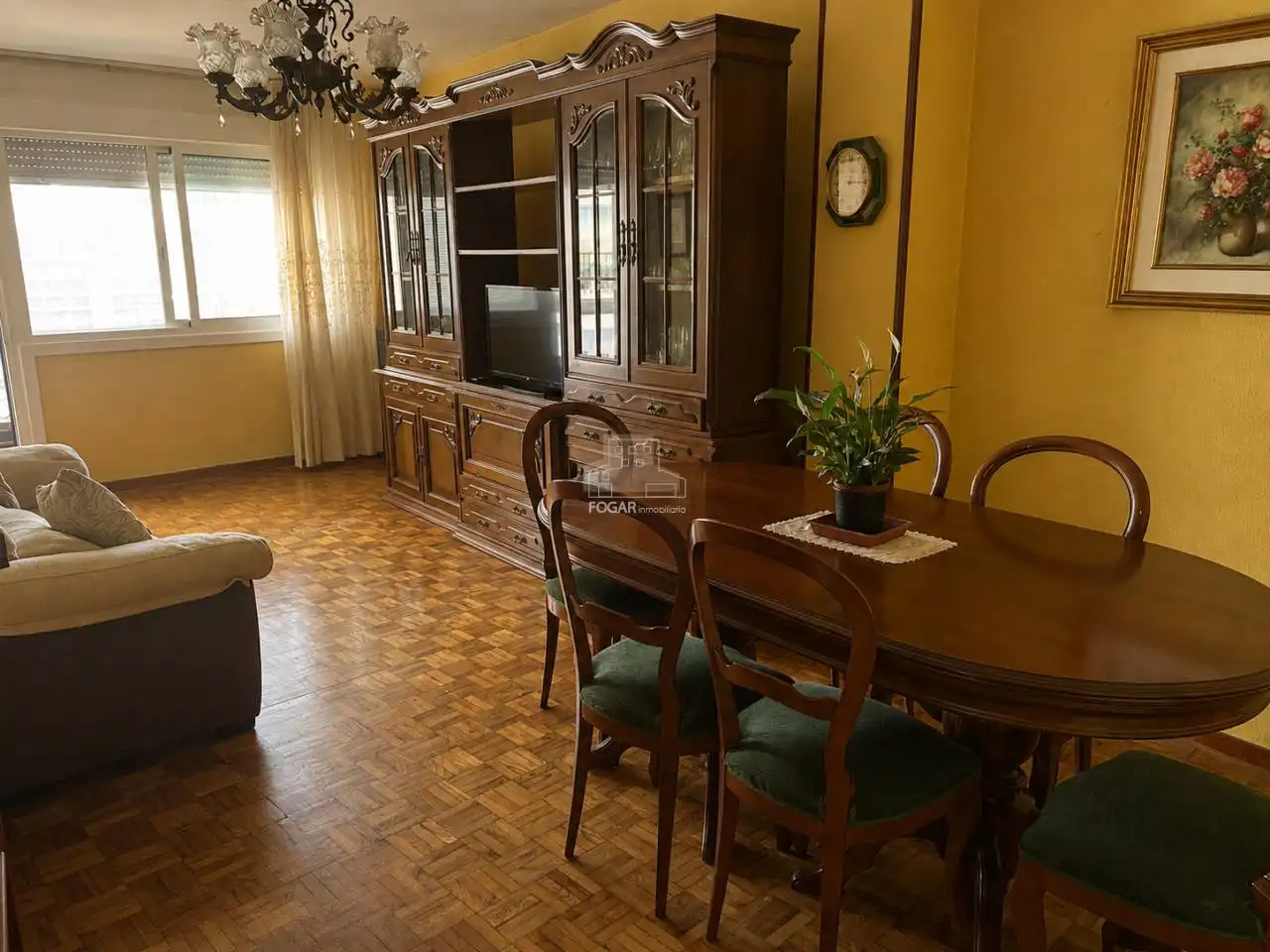 Dining room of Flat for sale in Vilagarcía de Arousa  with Heating, Furnished and Balcony