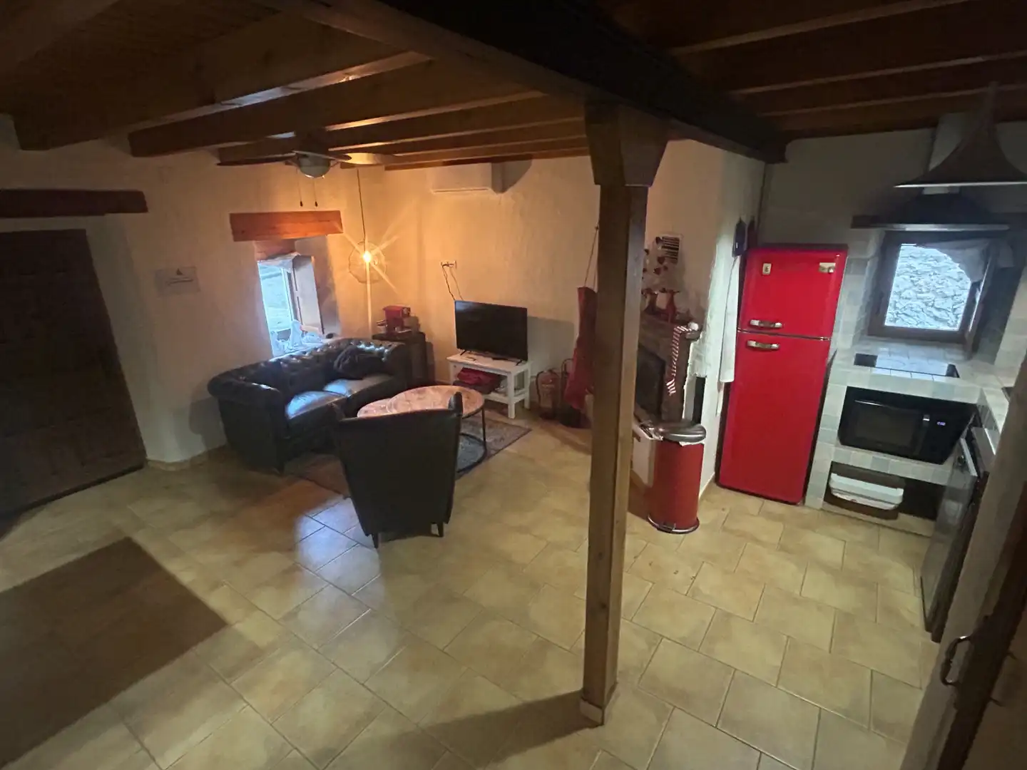 Sala d'estar de Casa adosada en venda en Bahabón amb Aire condicionat, Calefacció i Moblat