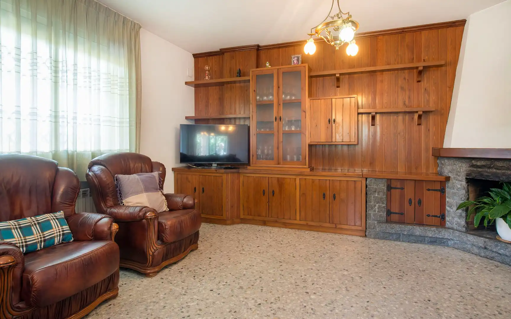 Sala de estar de Casa o chalet en venta en Sant Fost de Campsentelles, Barcelona