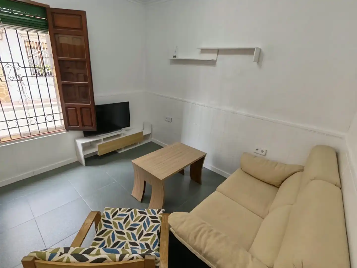 Sala d'estar de Apartament de lloguer en Murcia amb Aire condicionat, Moblat i Rentadora