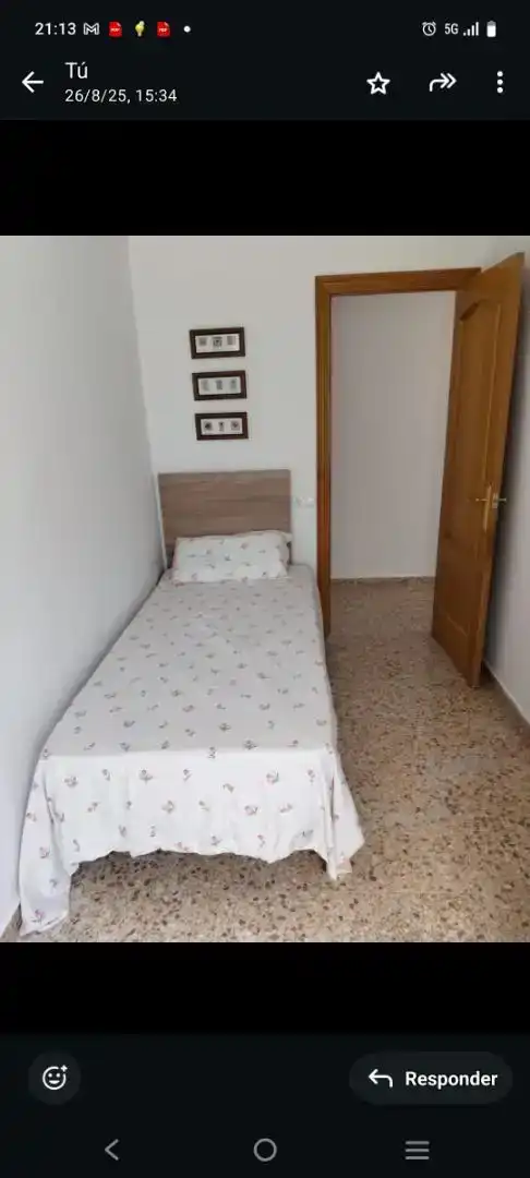 Schlafzimmer von Wohnung zur Miete in Sueca mit Klimaanlage und Balkon