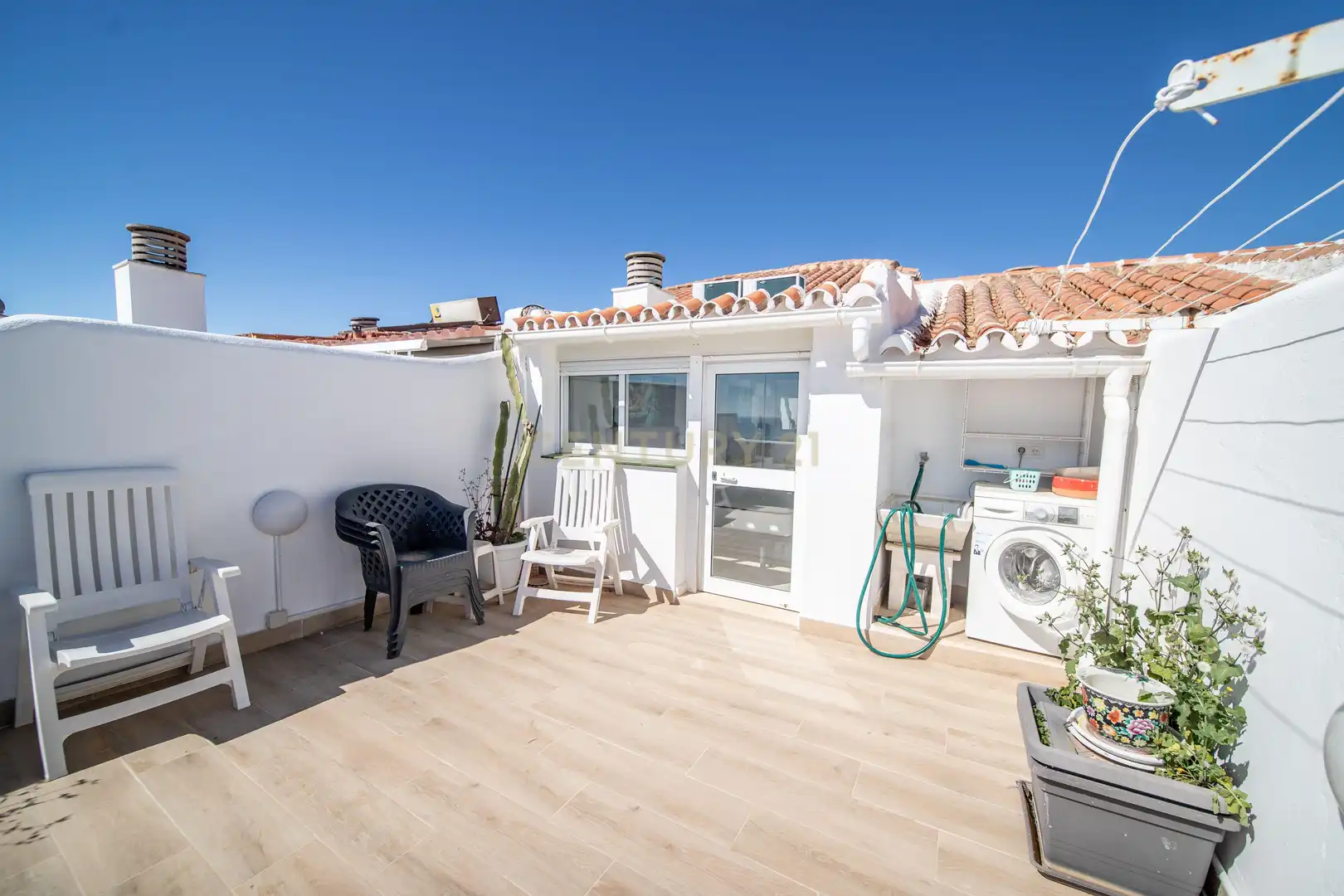 Terrace of Apartments for sale in Benalmádena  with Air Conditioner, Storage room and Swimming Pool