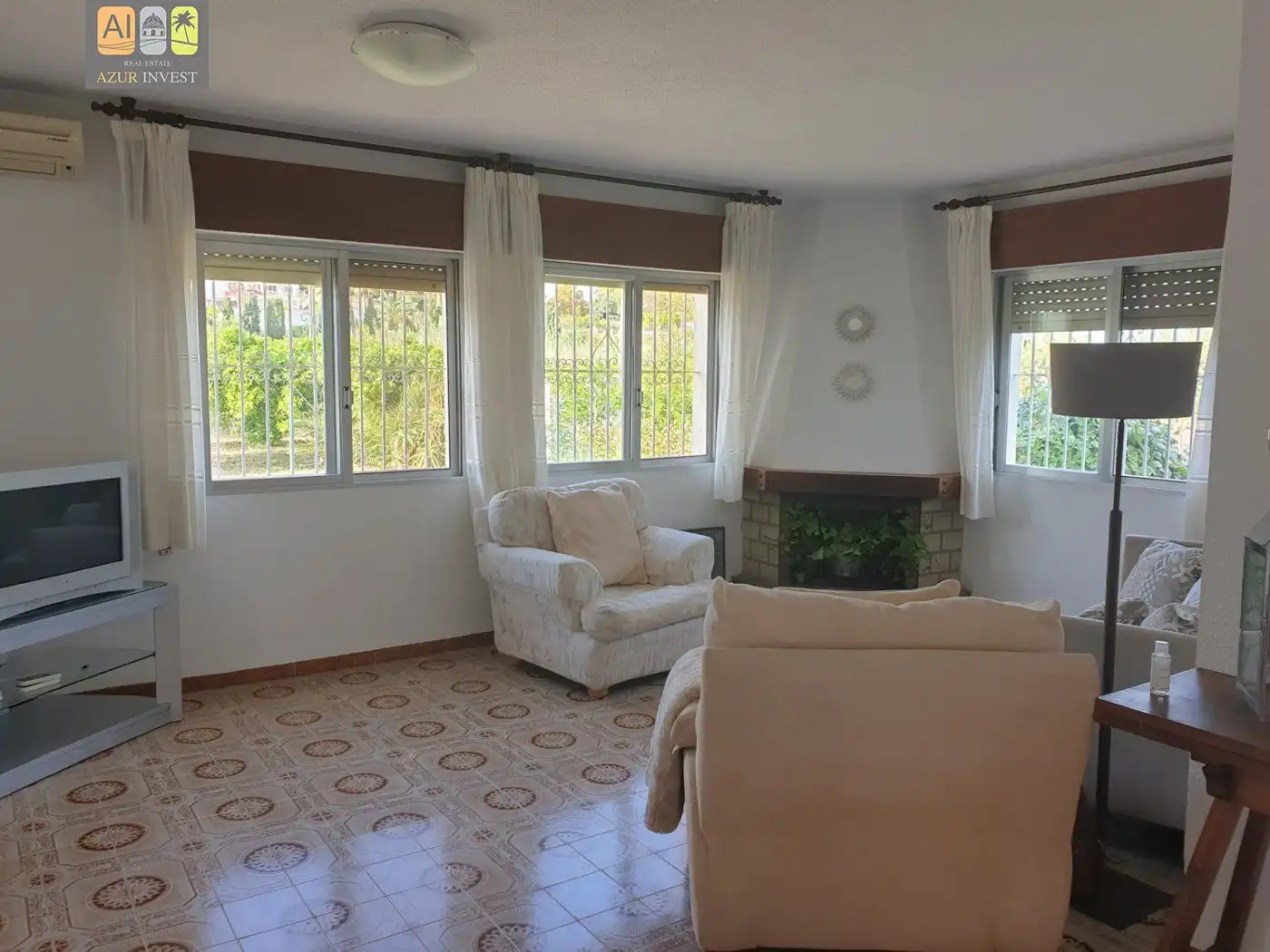 Sala de estar de Casa o chalet de alquiler en L'Alfàs del Pi con Aire acondicionado, Calefacción y Jardín privado