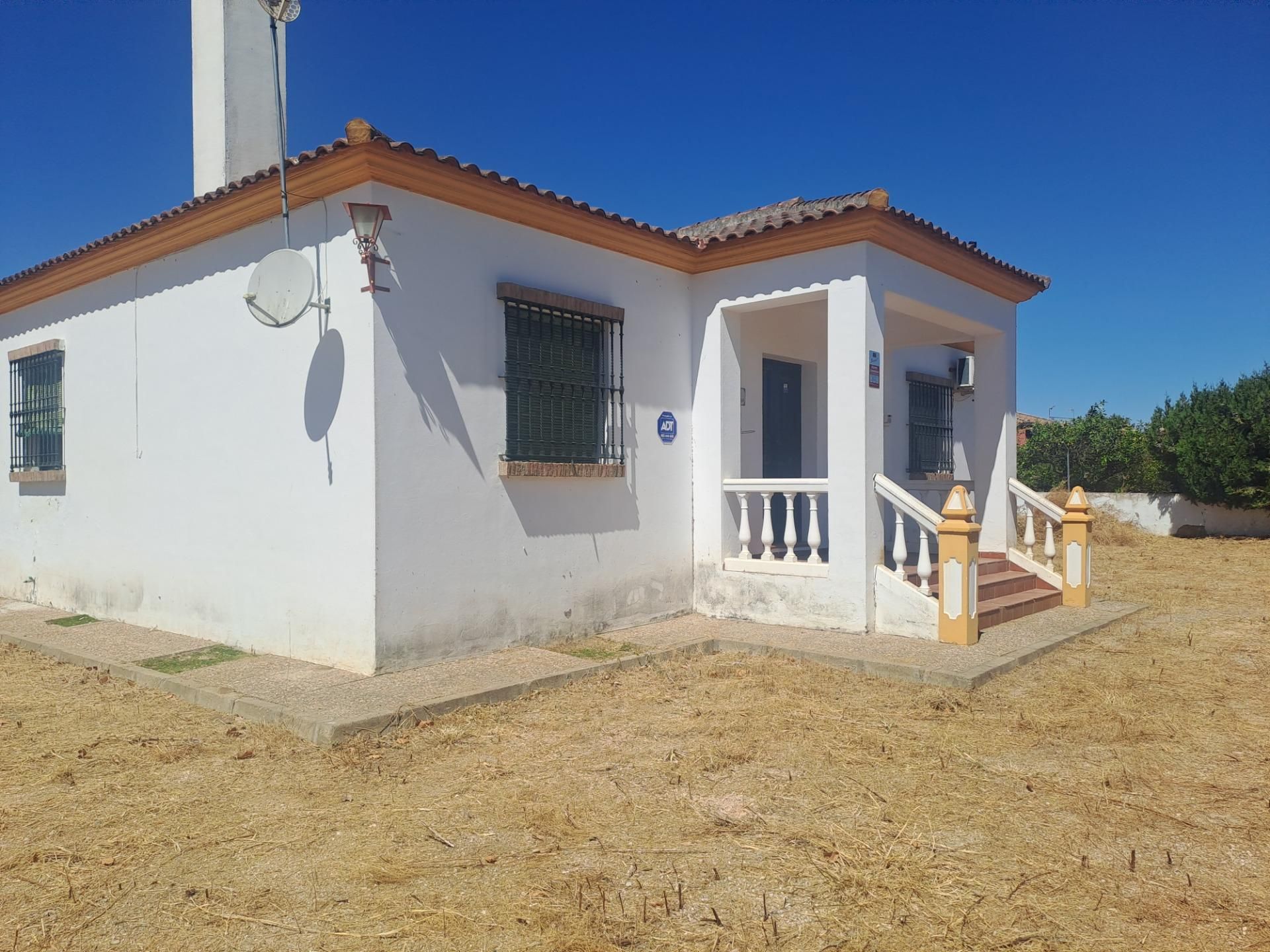 Vista exterior de Casa o xalet en venda en Cantillana amb Aire condicionat, Jardí privat i Terrassa