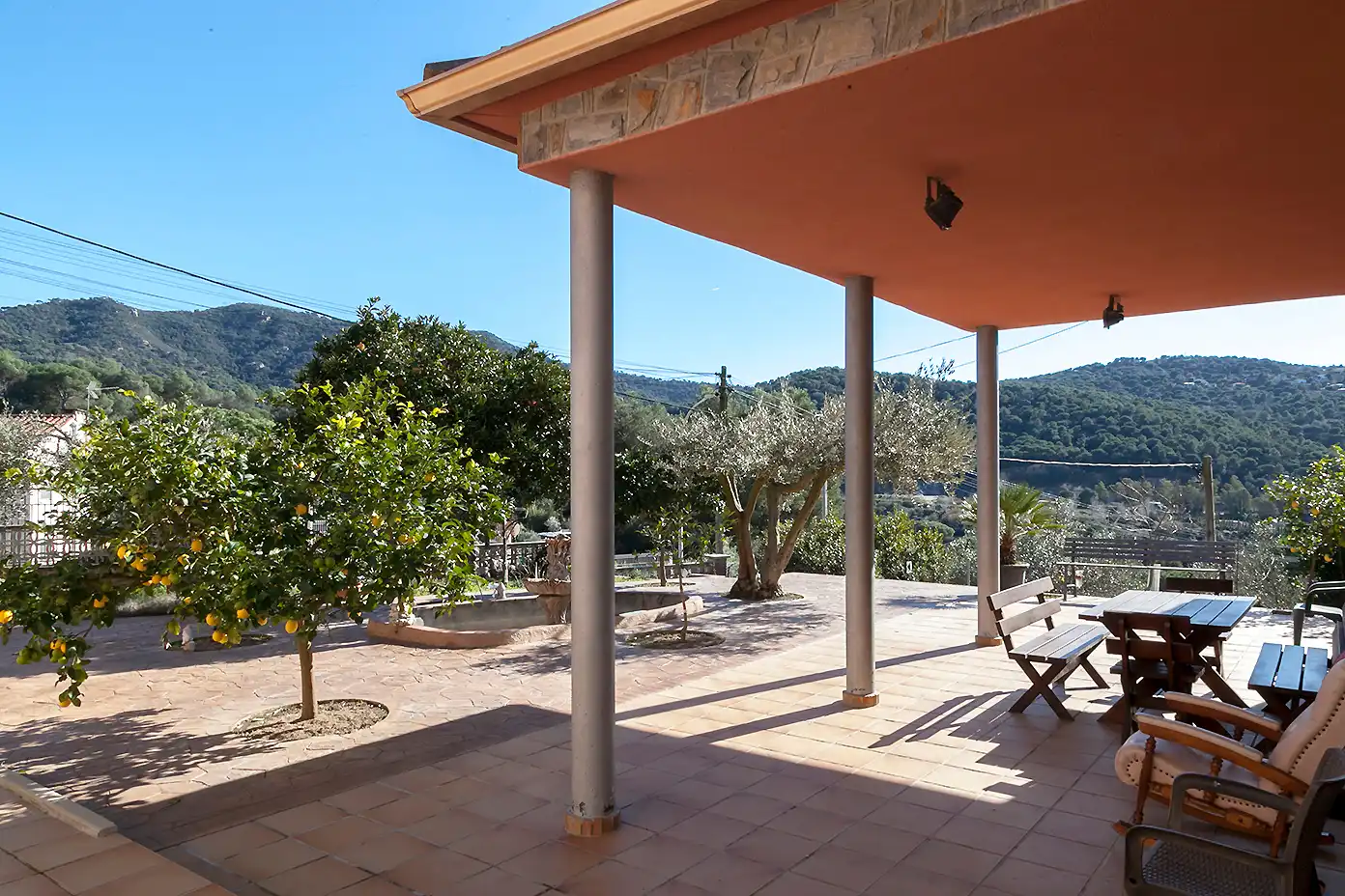 Terrassa de Casa o xalet en venda en La Roca del Vallès amb Calefacció, Jardí privat i Terrassa