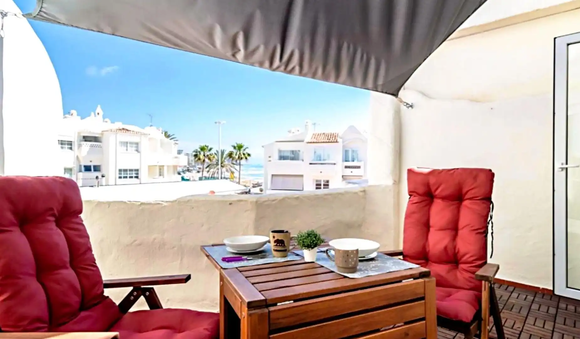 Terrasse von Wohnung zum Verkauf in Benalmádena mit Klimaanlage, Heizung und Terrasse