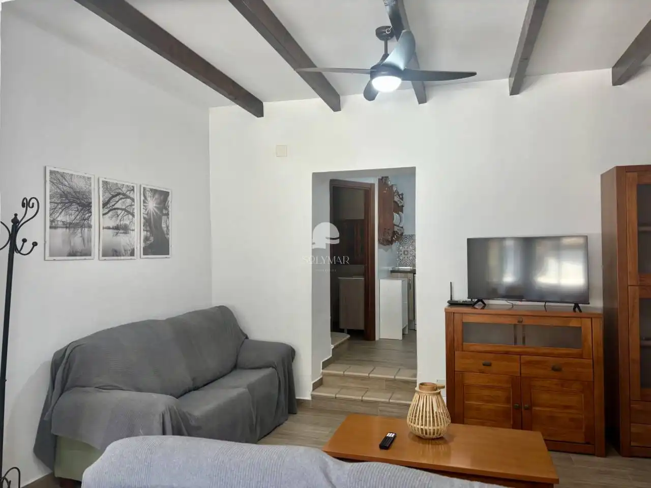 Sala de estar de Casa o chalet de alquiler en Canillas de Aceituno con Aire acondicionado, Calefacción y Jardín privado