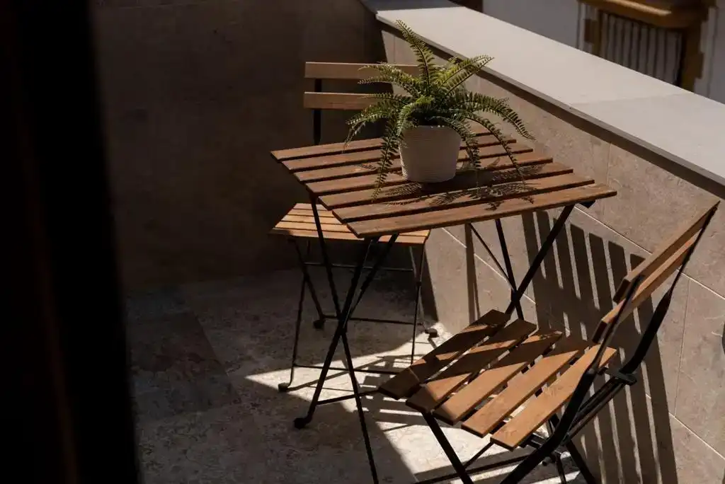 Terrasse von Dachboden zur Miete in Jerez de la Frontera mit Klimaanlage und Balkon