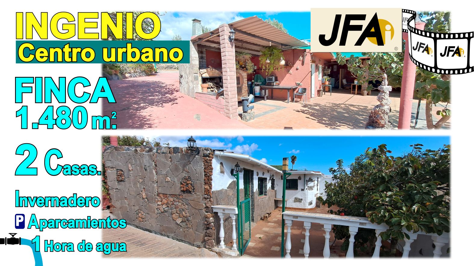 Vista exterior de Finca rústica en venda en Ingenio amb Terrassa, Forn i TV