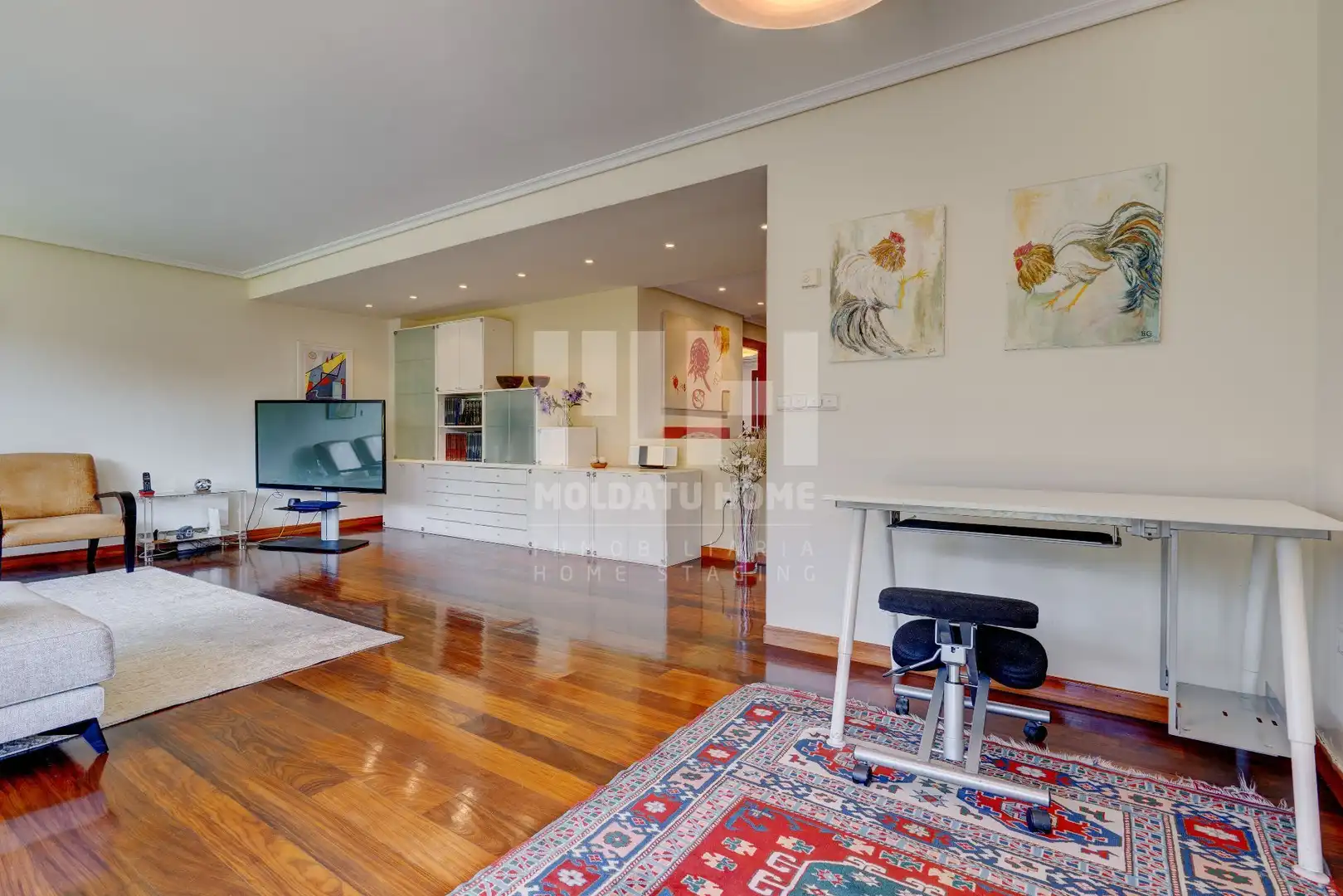 Wohnzimmer von Wohnung zur Miete in Donostia - San Sebastián  mit Heizung, Privatgarten und Terrasse