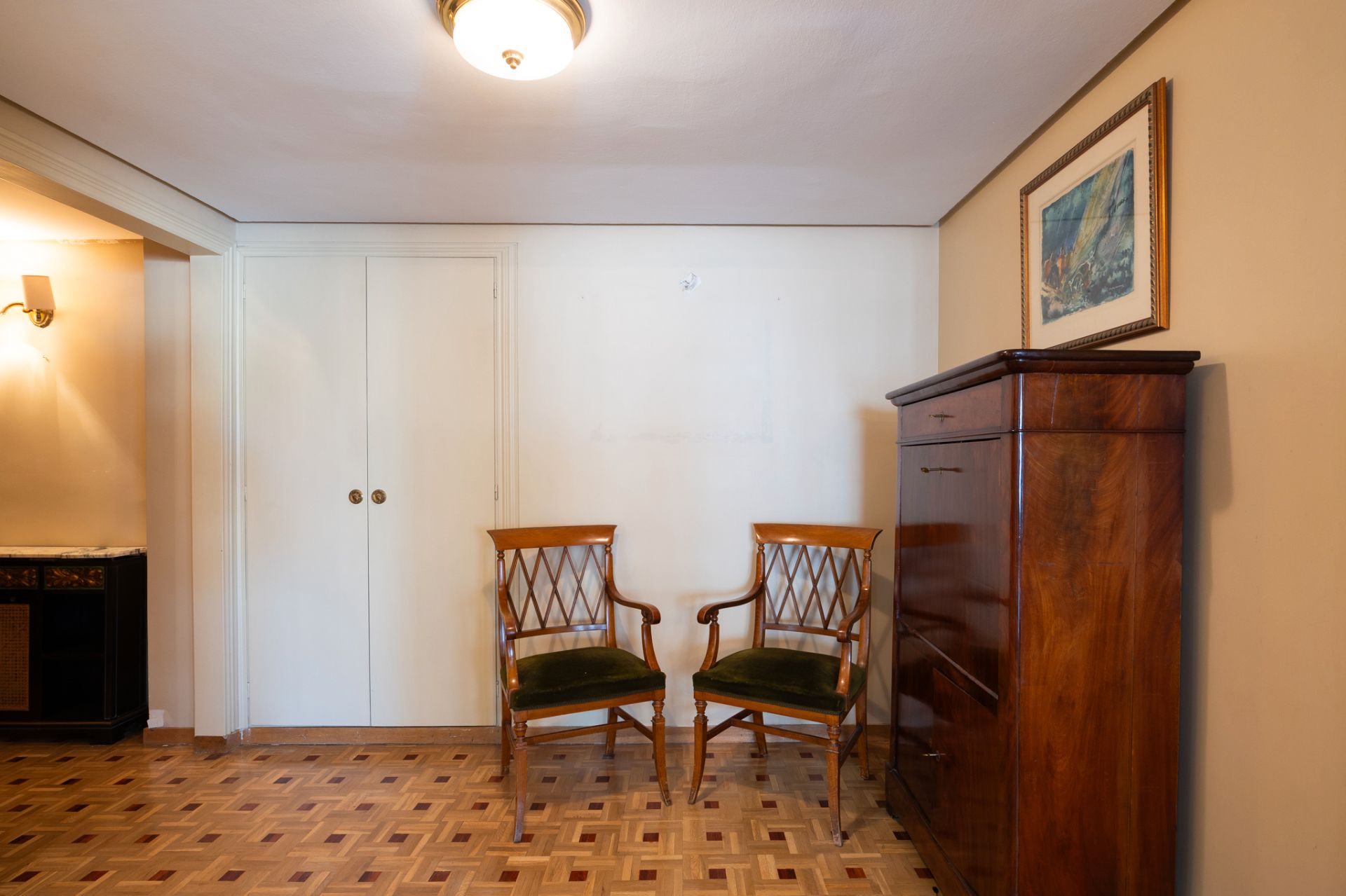 Bedroom of Flat for sale in  Madrid Capital  with Air Conditioner, Heating and Private garden
