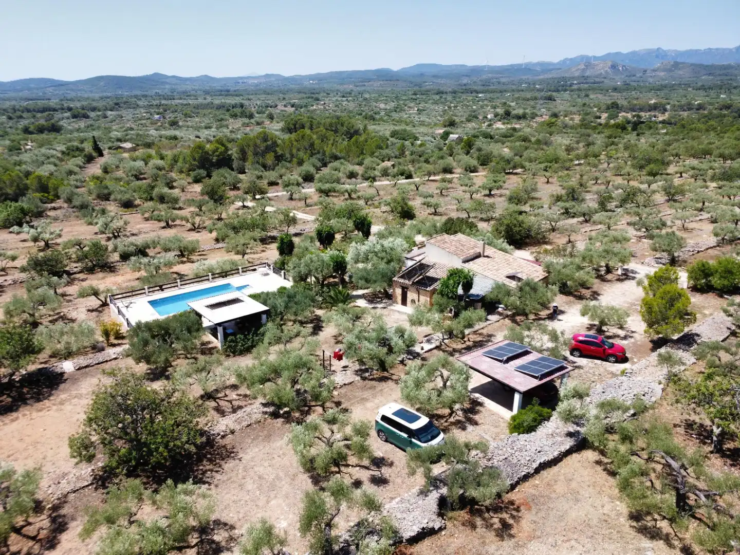 Außenansicht von Country house zum Verkauf in L'Ametlla de Mar  mit Privatgarten, Terrasse und Schwimmbad
