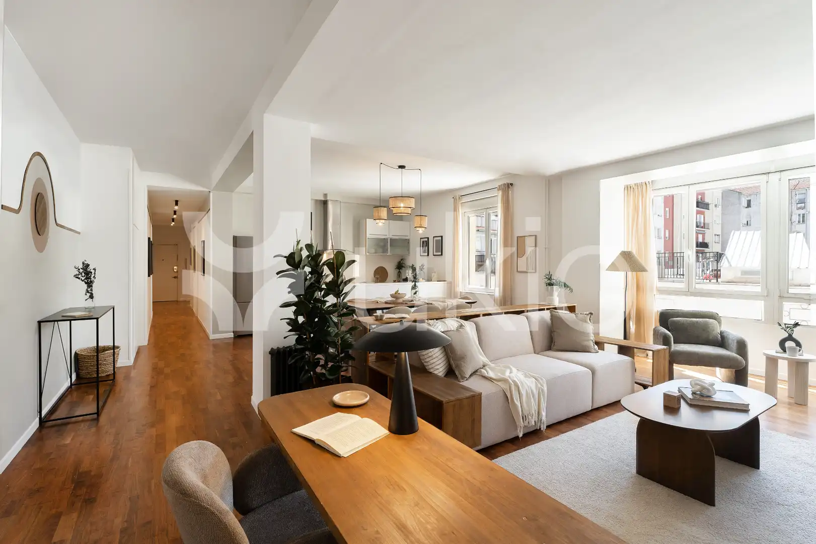 Living room of Apartments for rent in Madrid  with Air Conditioner, Heating and Furnished