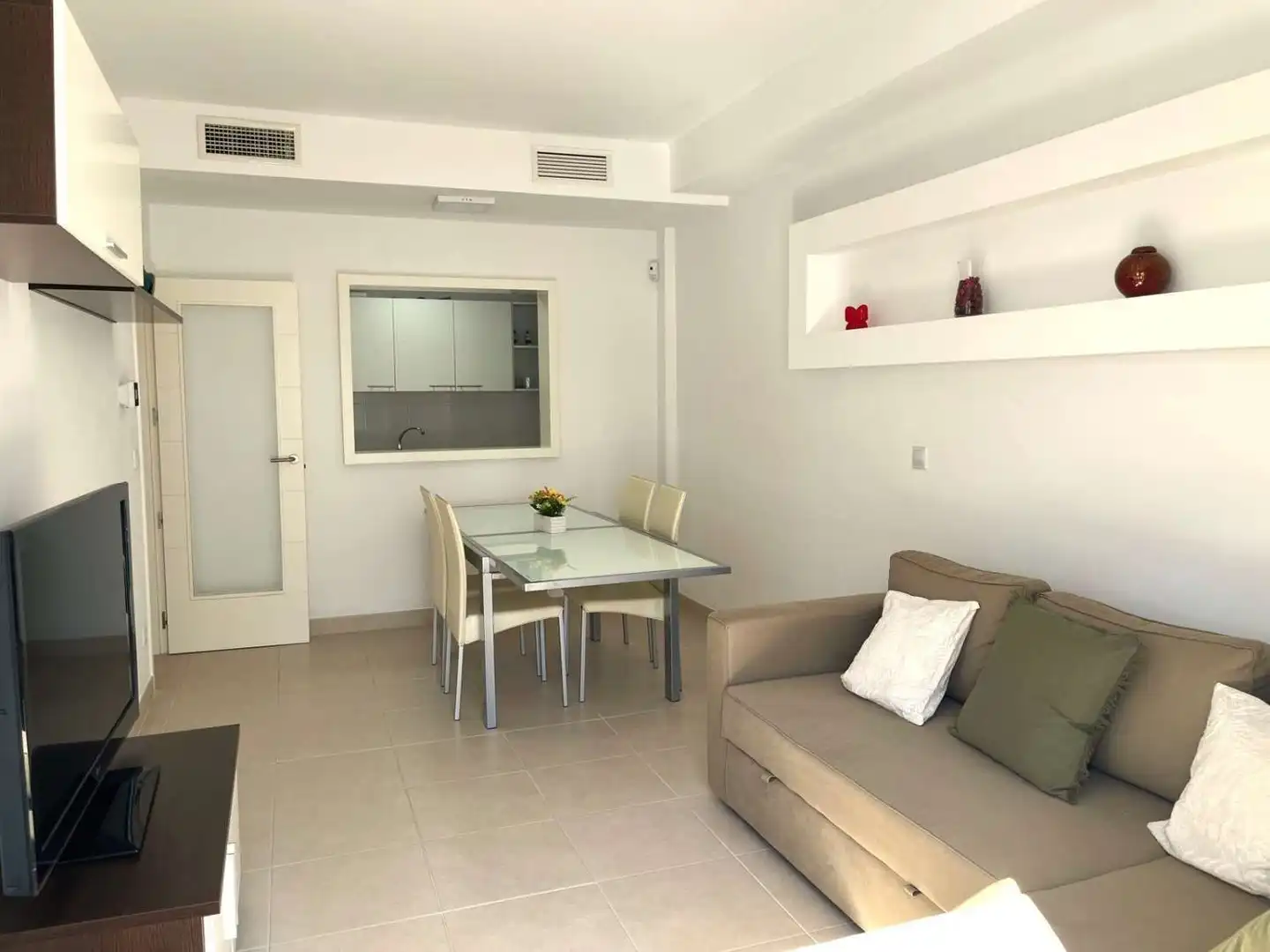 Living room of Flat for sale in Garrucha  with Air Conditioner, Terrace and Swimming Pool