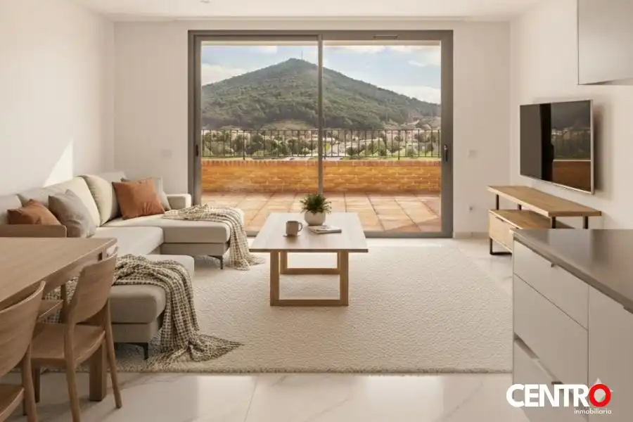Wohnzimmer von Wohnung zum Verkauf in Cenes de la Vega mit Klimaanlage, Heizung und Privatgarten