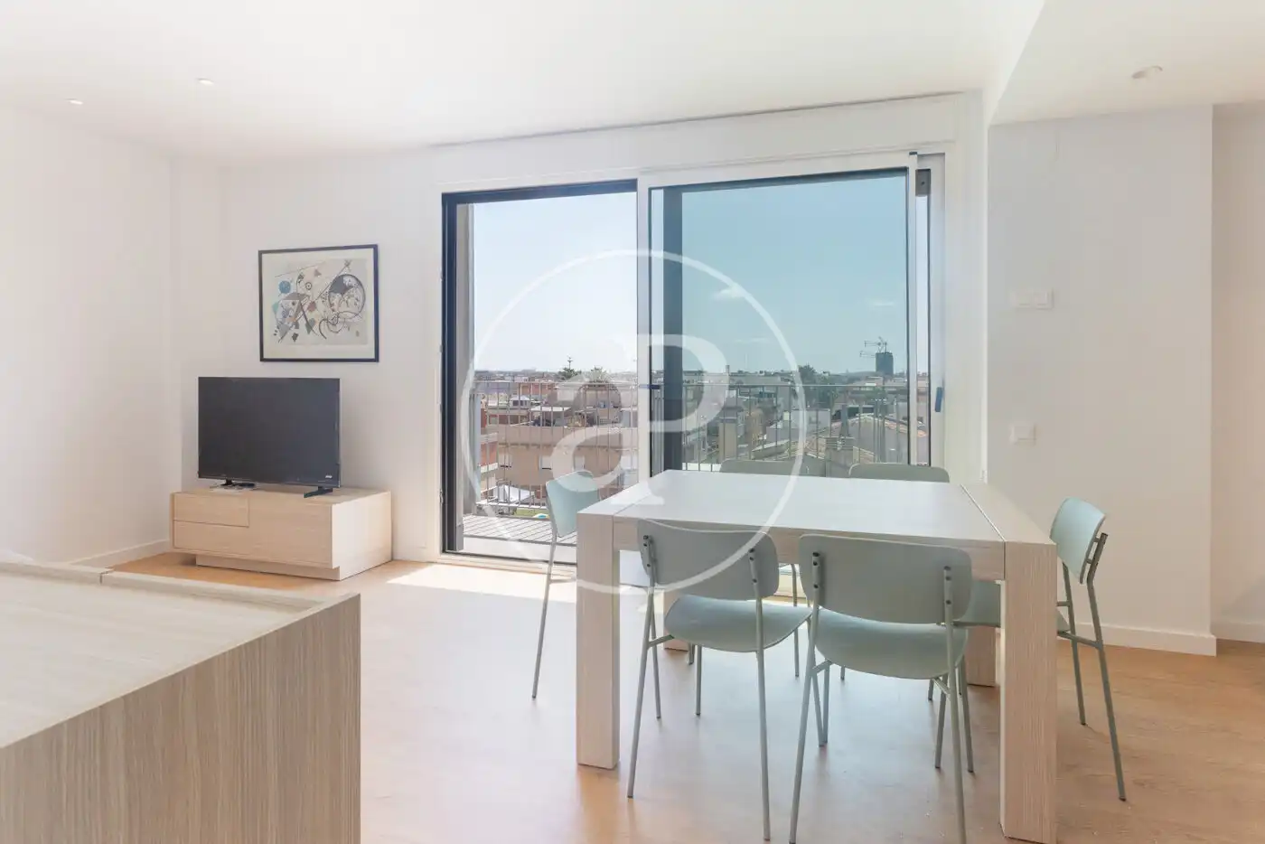 Sala d'estar de Pis de lloguer en Viladecans amb Aire condicionat, Calefacció i Moblat