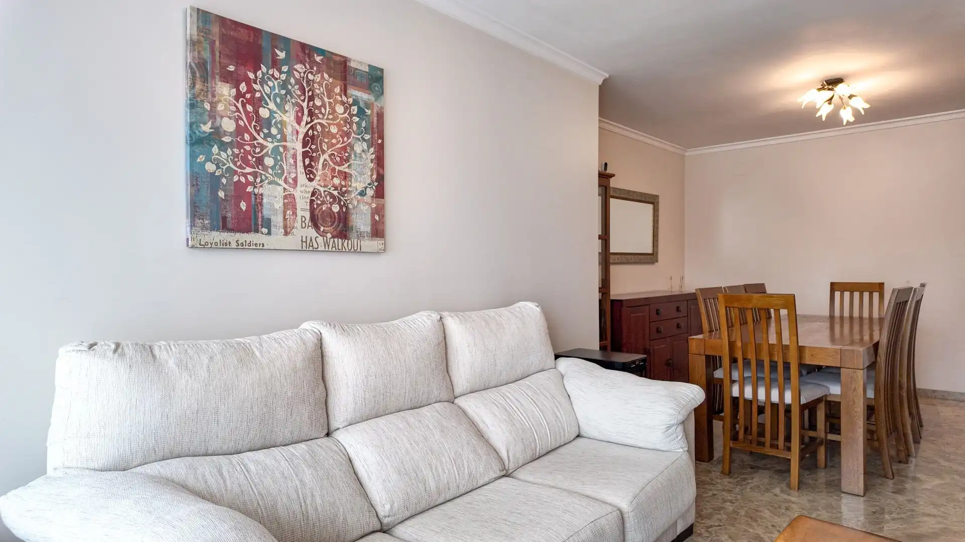 Living room of Flat for rent in Valencia  with Air Conditioner, Heating and Terrace