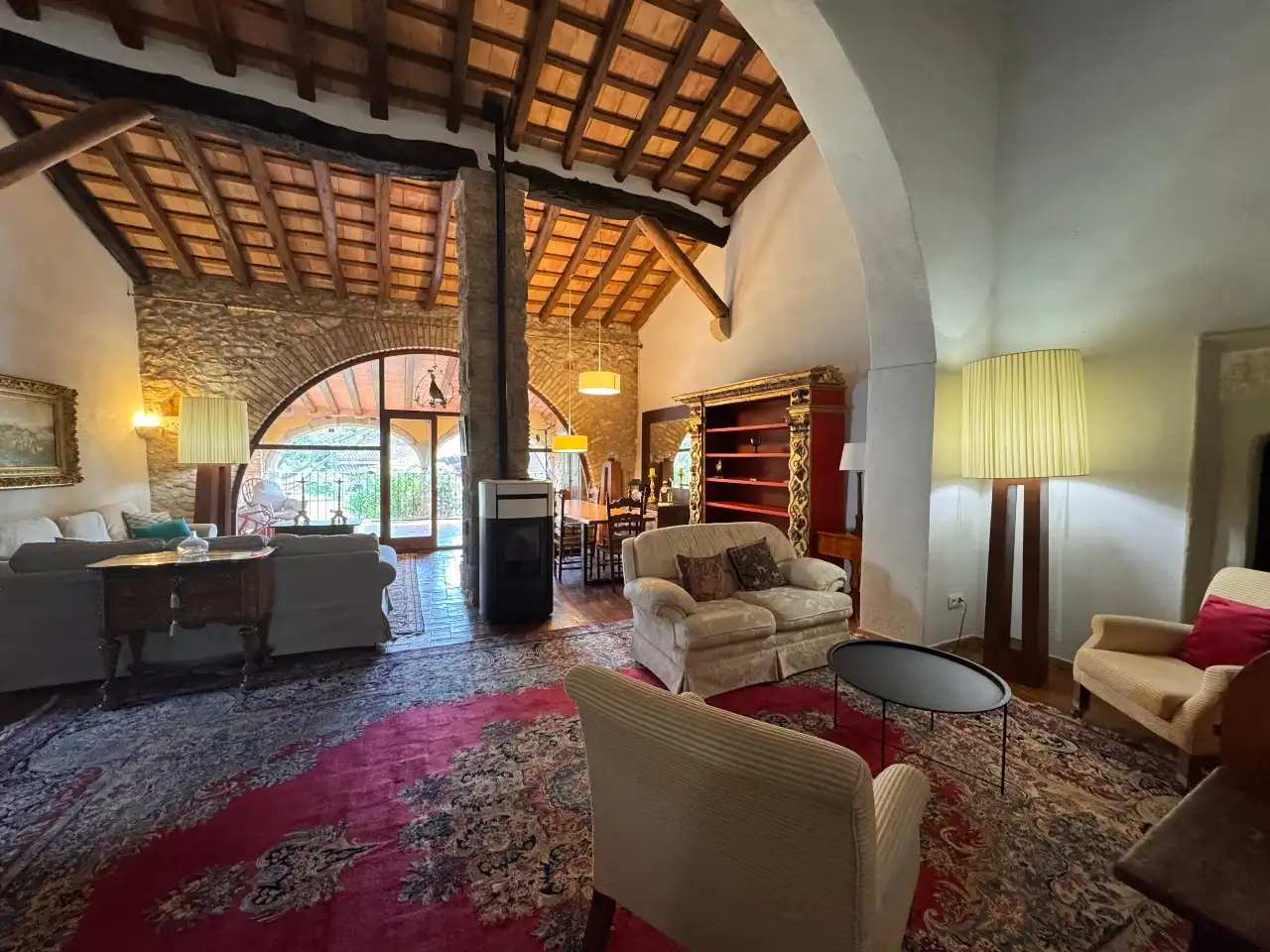 Living room of Country homes for sale in Viladamat  with Private garden, Terrace and Swimming Pool