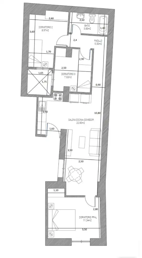 Flat for sale in El Pópulo - Santa María