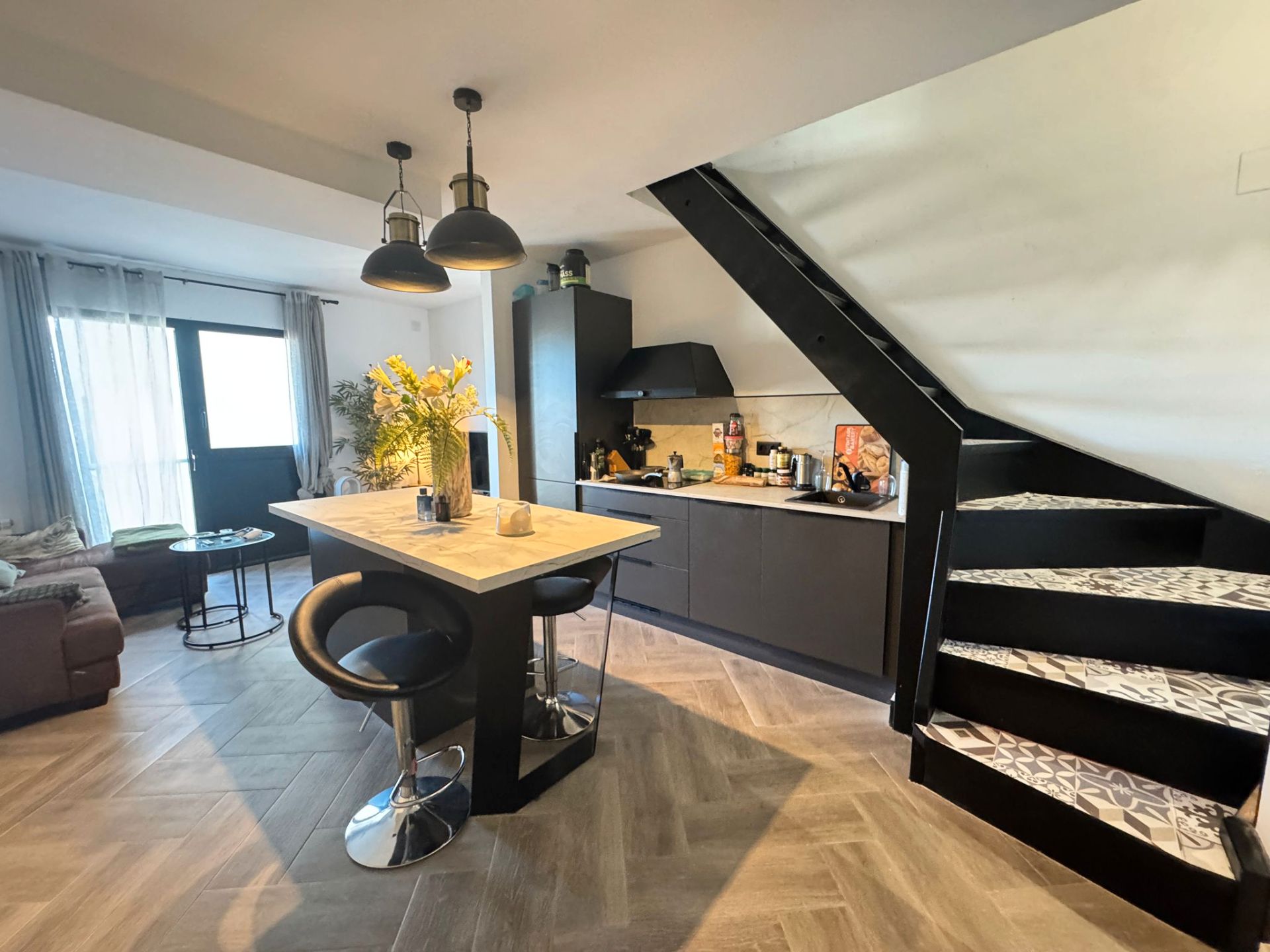 Kitchen of Duplex for sale in Figueres  with Heating, Terrace and Furnished