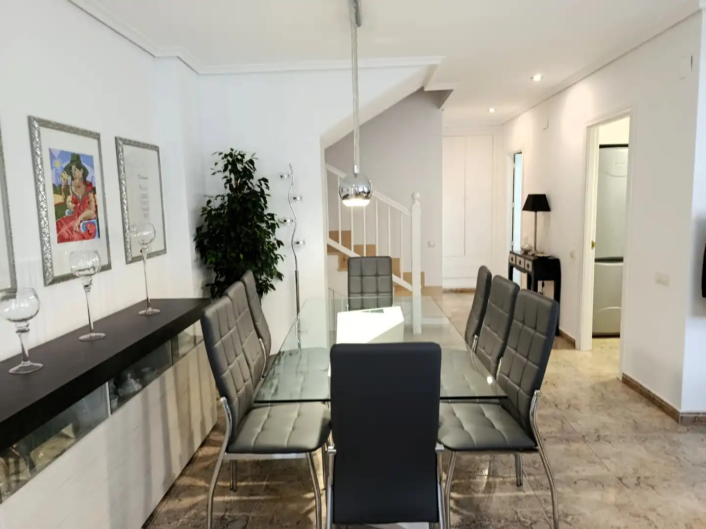 Comedor de Casa adosada en venta en Oropesa del Mar / Orpesa con Aire acondicionado, Terraza y Amueblado