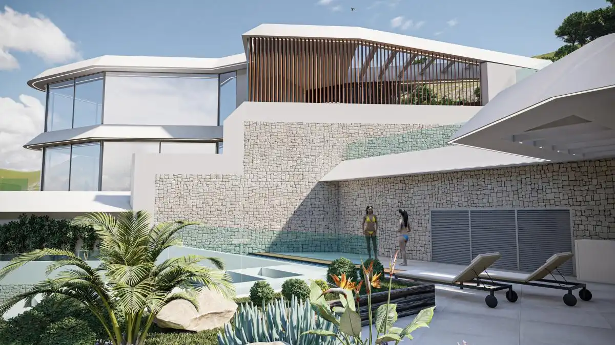 Vista exterior de Casa o xalet en venda en Calpe / Calp amb Jardí privat i Piscina