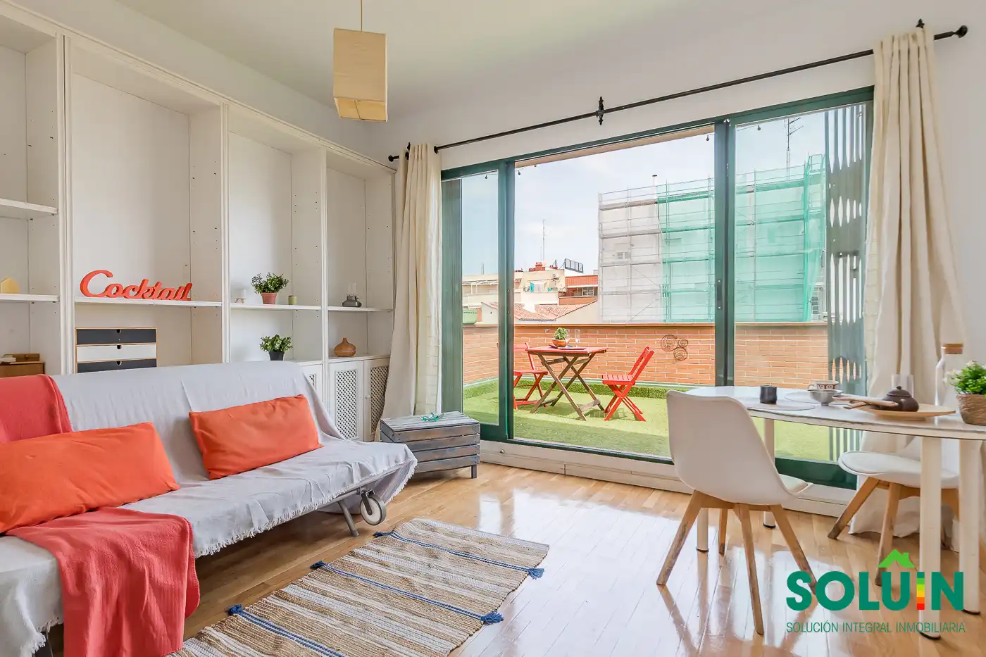Terrasse von Dachboden zur Miete in Madrid mit Klimaanlage, Heizung und Parkett