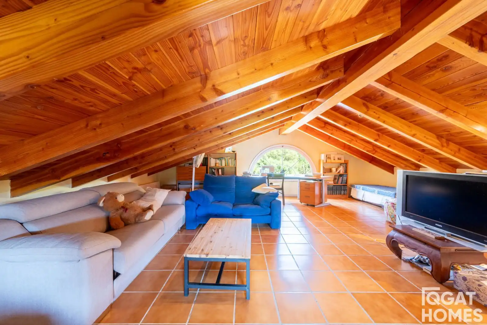 Living room of Houses for sale in Sant Cugat del Vallès  with Heating, Terrace and Storage room
