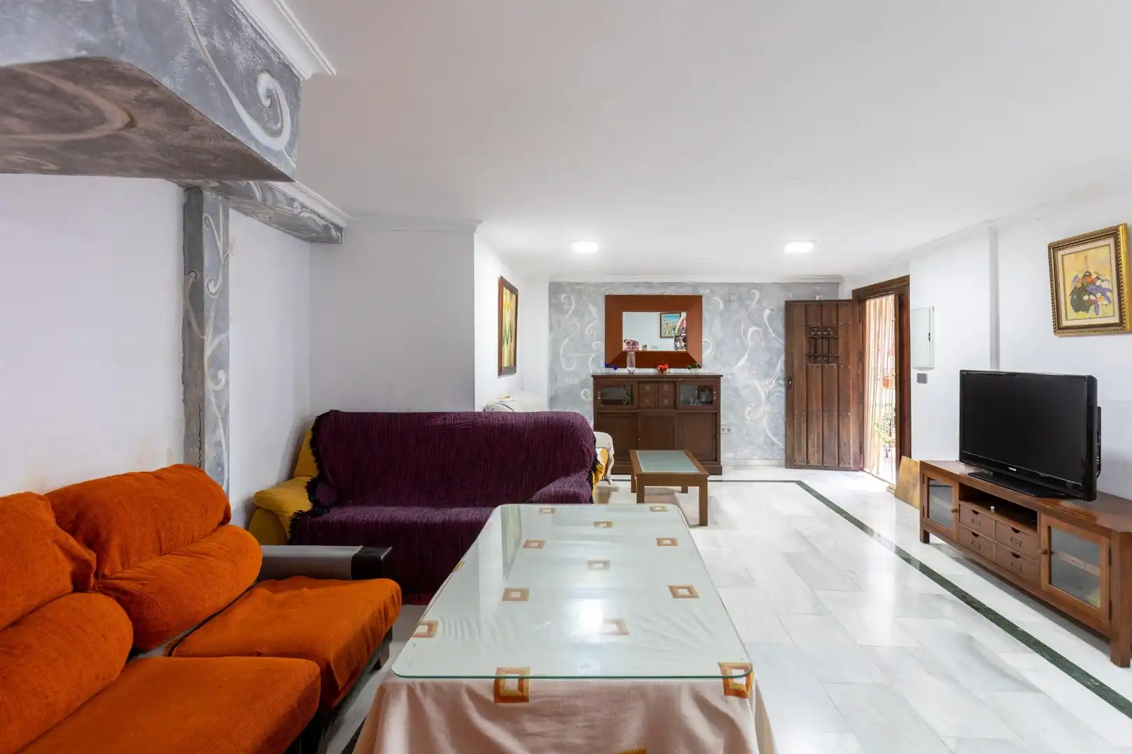 Living room of Houses for sale in Almuñécar  with Air Conditioner, Terrace and Furnished