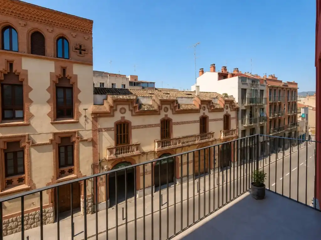 Vista exterior de Pis en venda en Vilafranca del Penedès amb Aire condicionat, Forn i Balcó
