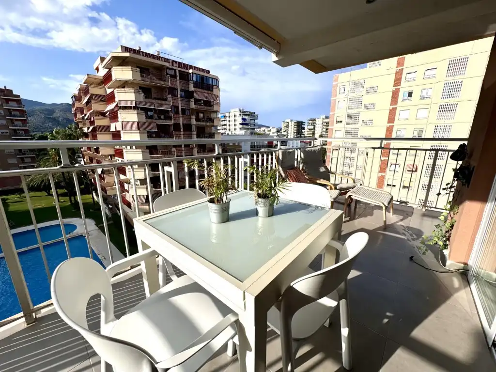 Terraza de Apartamento de alquiler en Benicasim / Benicàssim con Terraza, Amueblado y Horno