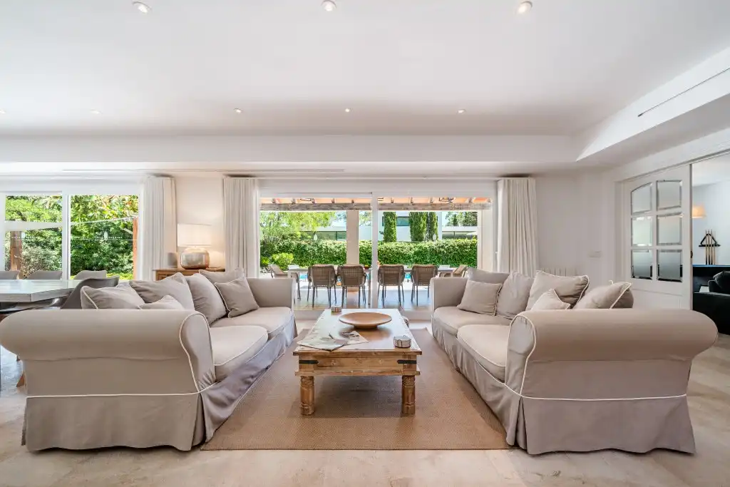 Sala d'estar de Casa o xalet en venda en Pollença amb Aire condicionat, Calefacció i Jardí privat