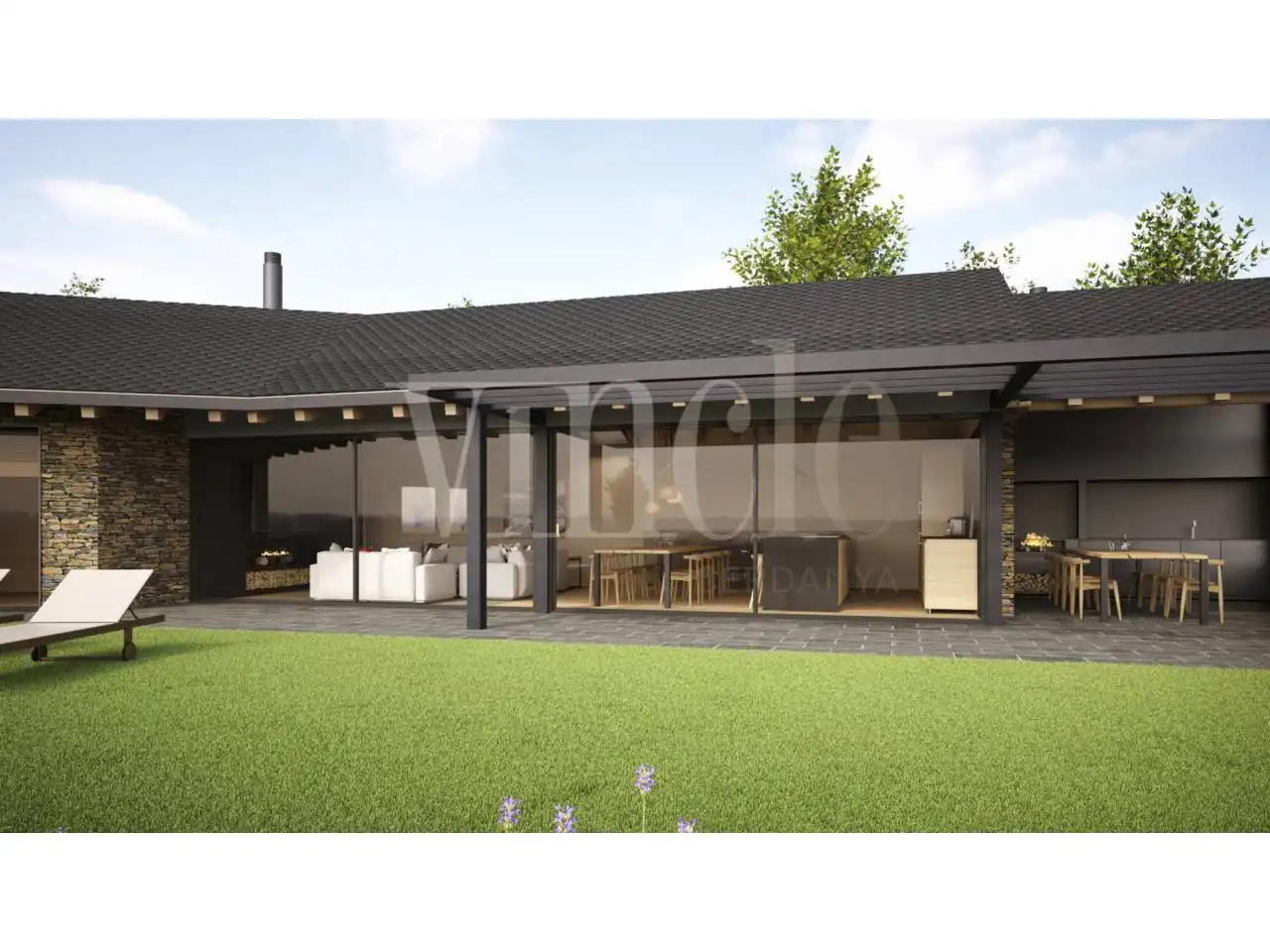 Terraza de Casa o chalet en venta en Ger con Calefacción, Jardín privado y Parquet