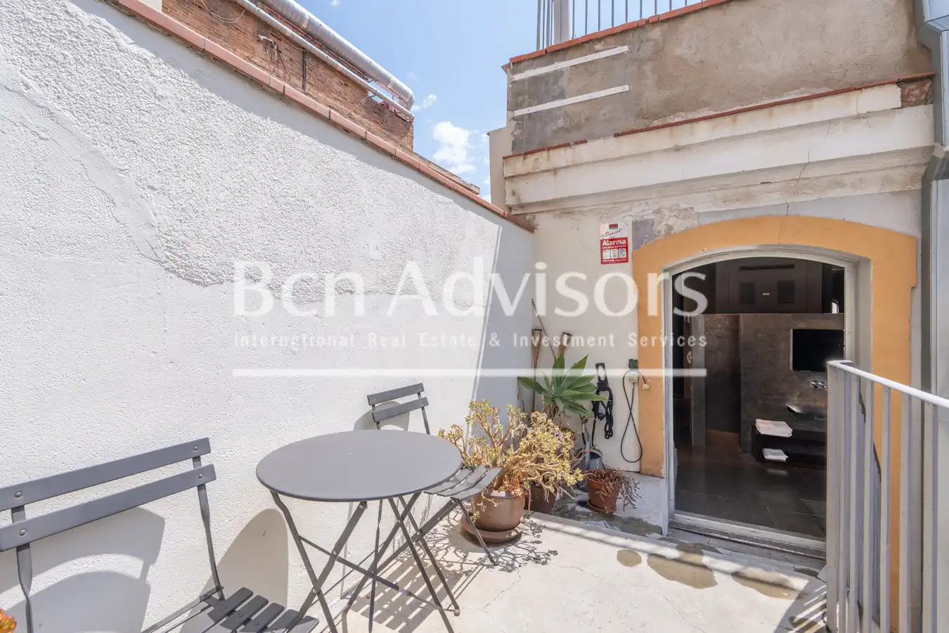Terrasse von Dachboden zur Miete in Barcelona mit Klimaanlage, Heizung und Terrasse