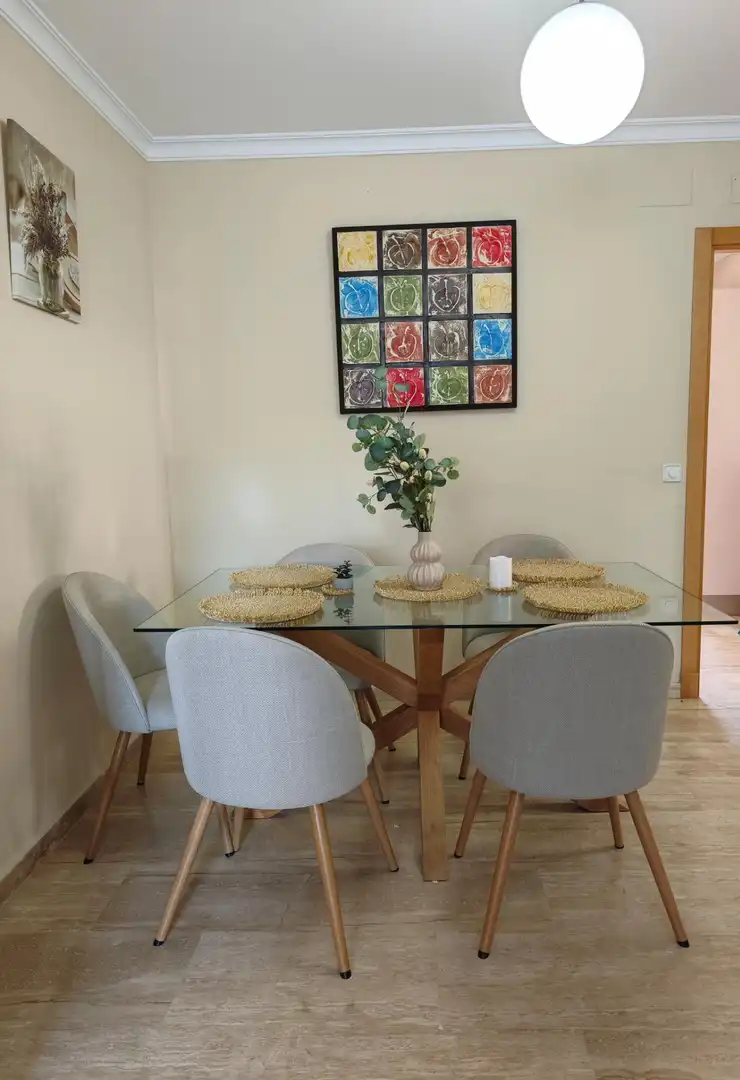 Comedor de Apartamento en venta en Chiclana de la Frontera con Jardín privado, Terraza y Amueblado