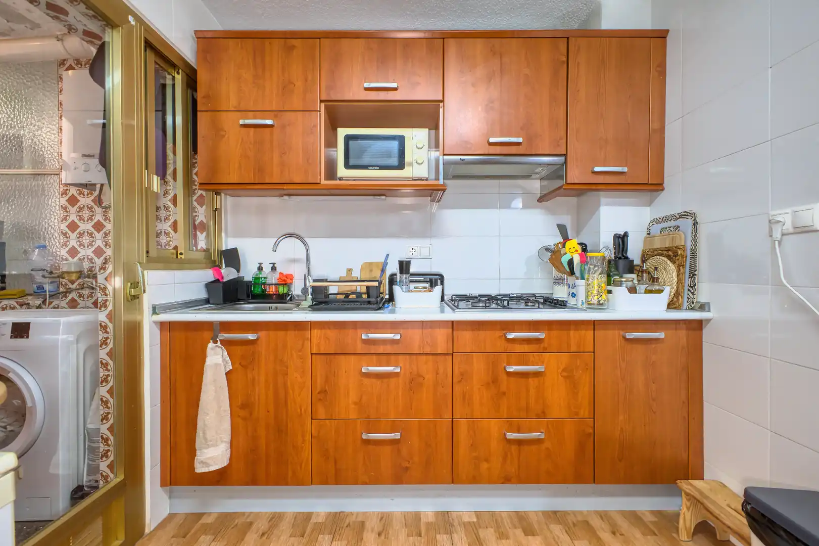 Küche von Wohnung zum Verkauf in Mutxamel mit Parkett, Terrasse und Möbliert