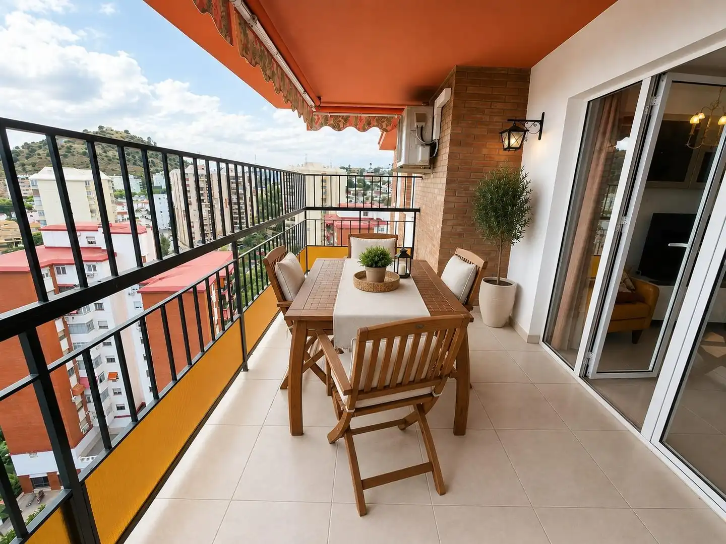 Balcony of Flat for rent in Málaga  with Air Conditioner, Terrace and Furnished